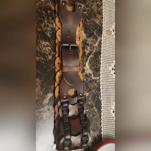 Womens Brown Leather Belt Bag